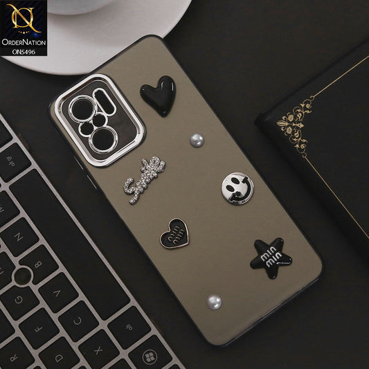 Xiaomi Redmi Note 10S Cover - Black - 3D Smile Cartoon Matte Shinny Case With Camera Protection Soft Border Case