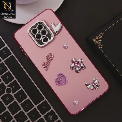 Xiaomi Poco M2 Pro Cover - Pink - 3D Smile Cartoon Matte Shinny Case With Camera Protection Soft Border Case