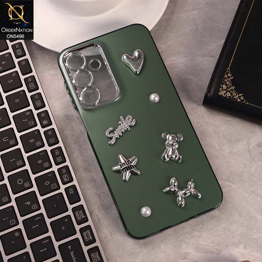 Samsung Galaxy A16 5G Cover - Green -  3D Smile Cartoon Matte Shinny Case With Camera Protection Soft Border Case