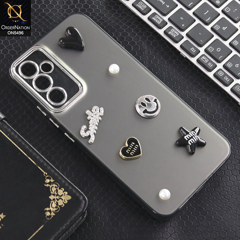 Samsung Galaxy A34 5G - Black -  3D Smile Cartoon Matte Shinny Case With Camera Protection Soft Border Case