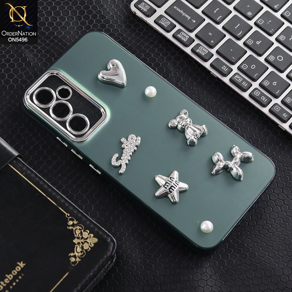Samsung Galaxy A34 5G - Green -  3D Smile Cartoon Matte Shinny Case With Camera Protection Soft Border Case
