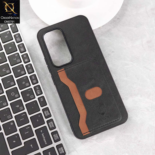 Tecno Spark 40 Pro Cover - Black - New Premium Soft Tpu Leather Textured Case With Card Holder