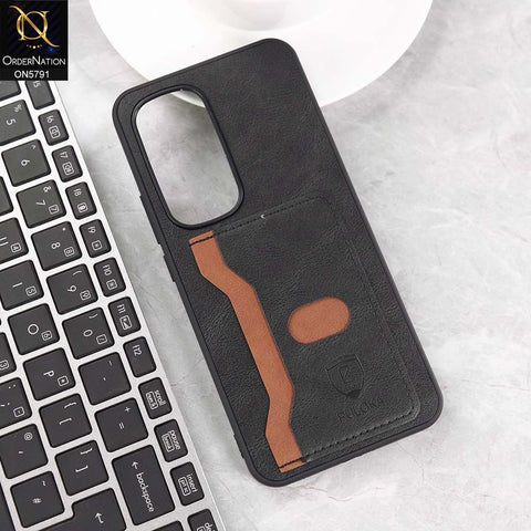 Tecno Spark 40 Pro Plus Cover - Black - New Premium Soft Tpu Leather Textured Case With Card Holder