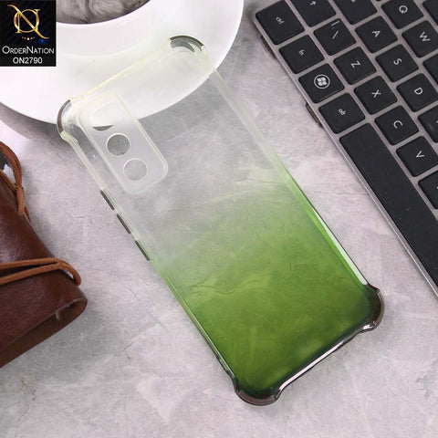 Vivo V20 SE Cover - Green -  3D Smile Cartoon Matte Shinny Case With Camera Protection Soft Border Case