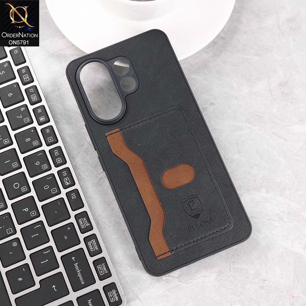 Vivo S30 Pro Mini Cover - Blue - New Premium Soft Tpu Leather Textured Case With Card Holder