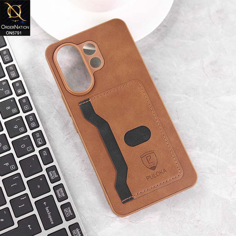 Vivo S30 Pro Mini Cover - Brown - New Premium Soft Tpu Leather Textured Case With Card Holder