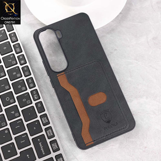 Vivo Y400 4G Cover - Blue - New Premium Soft Tpu Leather Textured Case With Card Holder