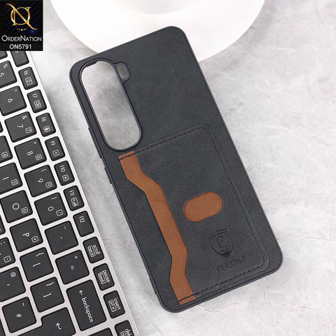 Vivo Y400 Cover - Blue - New Premium Soft Tpu Leather Textured Case With Card Holder