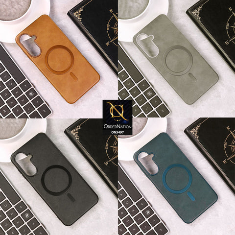 Samsung Galaxy A36 Cover - Black - Luxury Leather Magnetic Protective Soft Borders Case