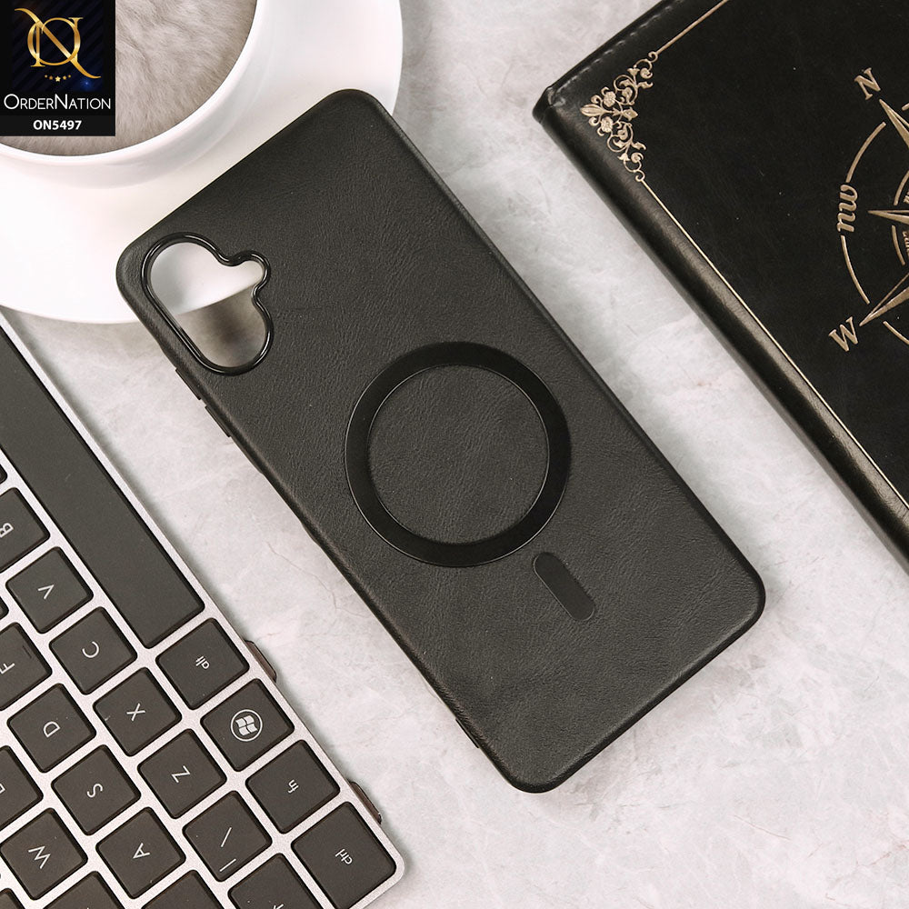 Samsung Galaxy A06 Cover - Black - Luxury Leather Magnetic Protective Soft Borders Case