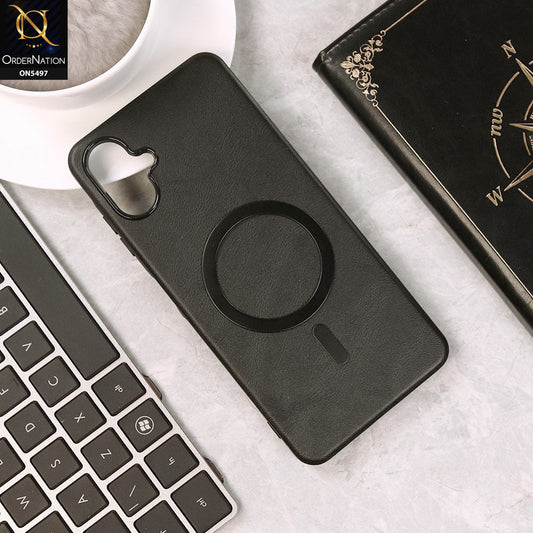 Samsung Galaxy A06 Cover - Black - Luxury Leather Magnetic Protective Soft Borders Case