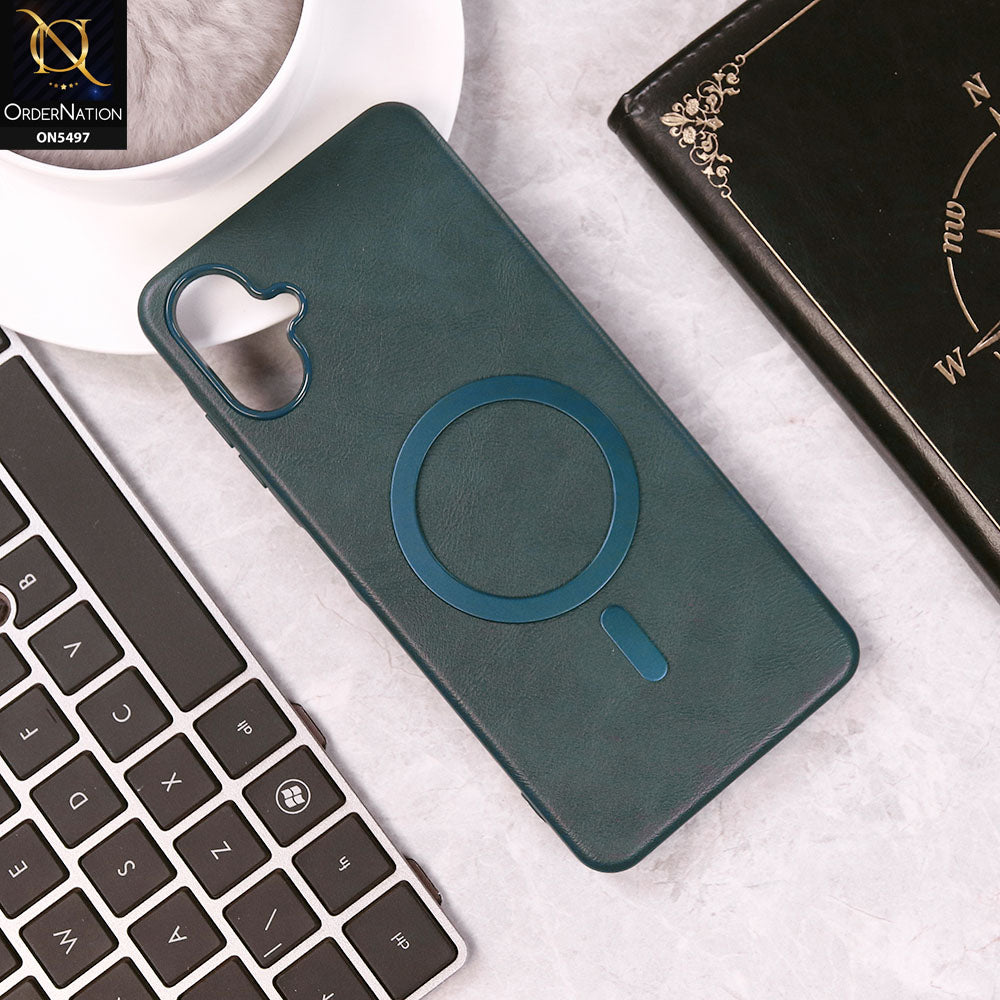 Samsung Galaxy A06 Cover - Blue - Luxury Leather Magnetic Protective Soft Borders Case