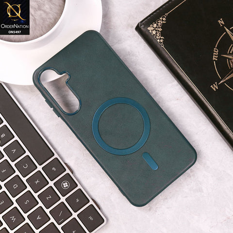 Samsung Galaxy A16 Cover - Blue - Luxury Leather Magnetic Protective Soft Borders Case