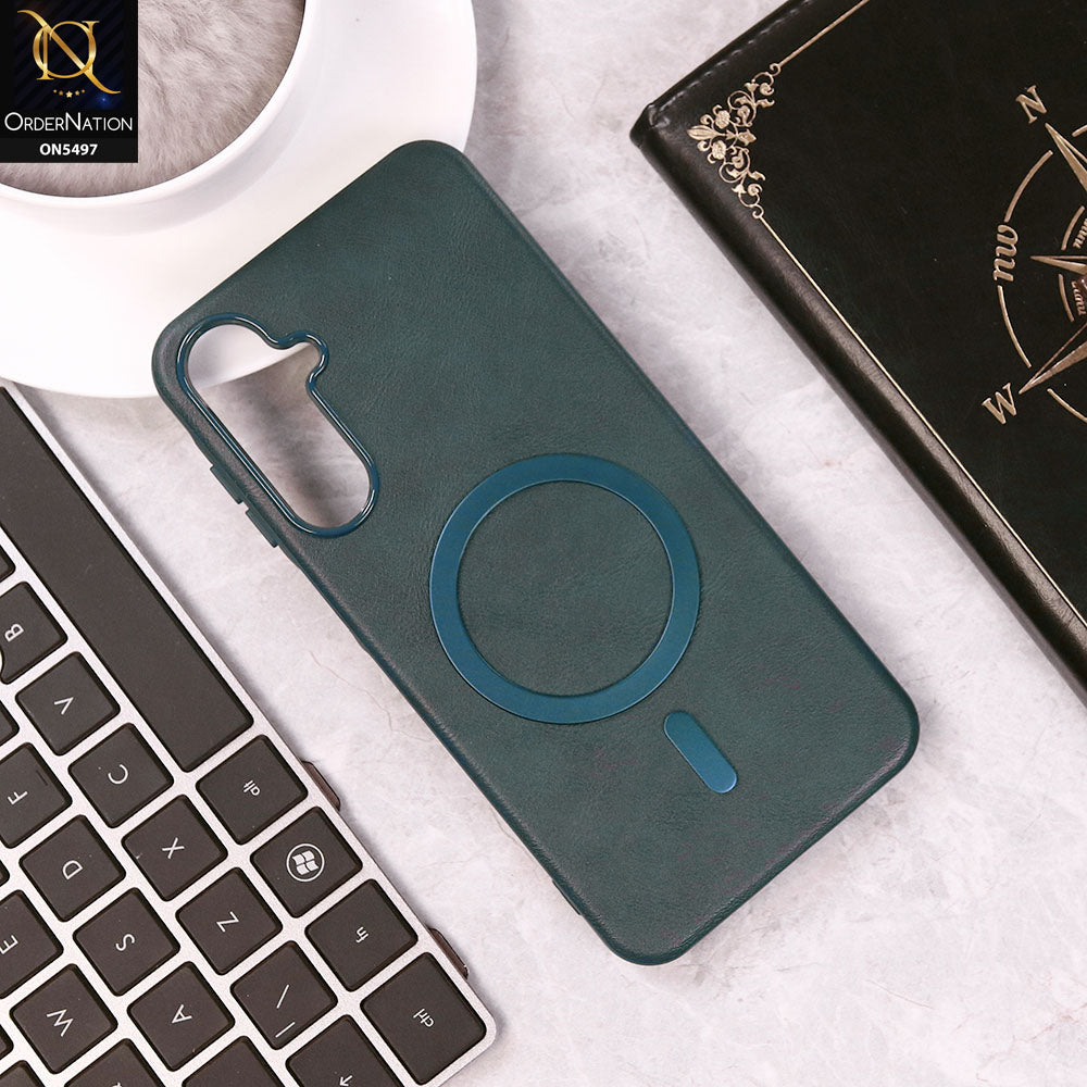 Samsung Galaxy A16 5G Cover - Blue - Luxury Leather Magnetic Protective Soft Borders Case