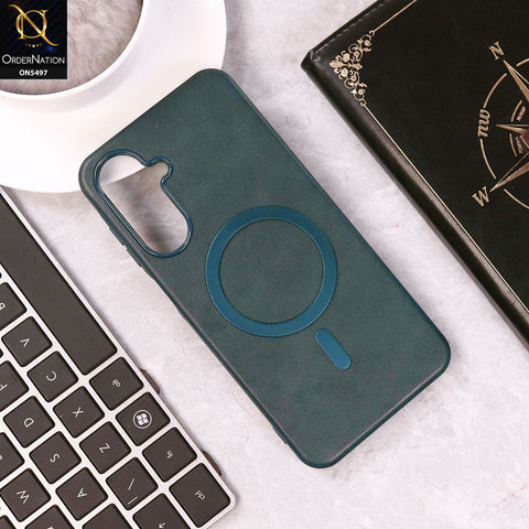 Samsung Galaxy A36 Cover - Blue - Luxury Leather Magnetic Protective Soft Borders Case