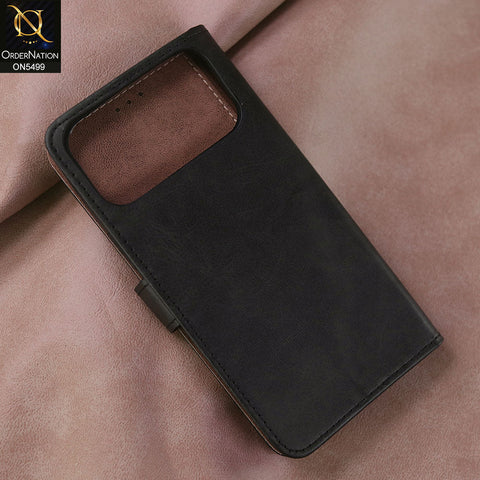 iPhone 17 Pro Max Cover - Black -  Premium PU Leather Magnetic Flip Book Card Slots Wallet Soft Case