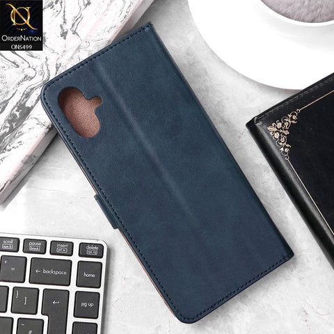 Samsung Galaxy A06 Cover - Blue - Premium PU Leather Magnetic Flip Book Card Slots Wallet Soft Case