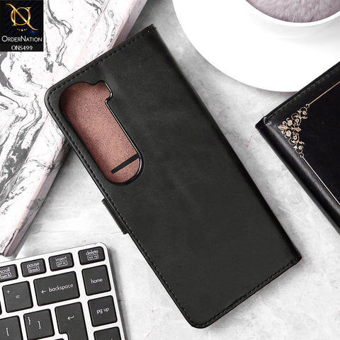 Vivo Y200 (2025) Cover - Black - Premium PU Leather Magnetic Flip Book Card Slots Wallet Soft Case
