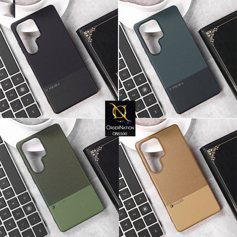 Samsung Galaxy S24 Ultra Cover - Black - New Premium  Leather Textured  Soft Borderd Case