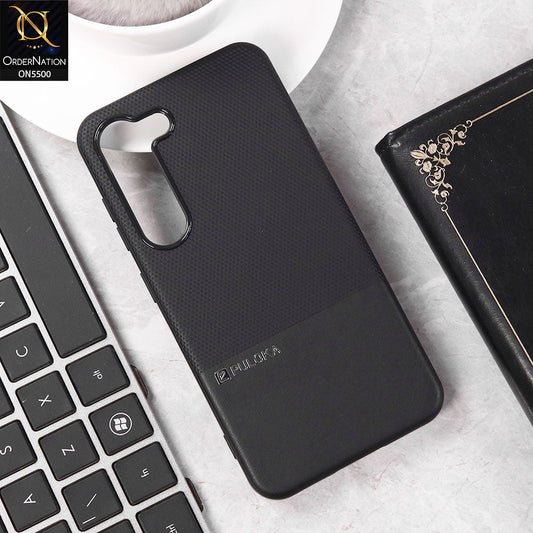 Samsung Galaxy S23 5G  Cover - Black - New Premium  Leather Textured  Soft Borderd Case