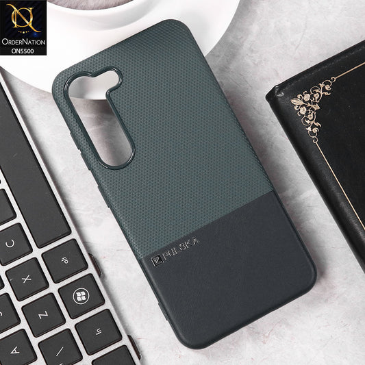 Samsung Galaxy S23 Plus 5G  Cover - Blue - New Premium  Leather Textured  Soft Borderd Case