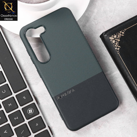 Samsung Galaxy S23 Plus 5G  Cover - Blue - New Premium  Leather Textured  Soft Borderd Case