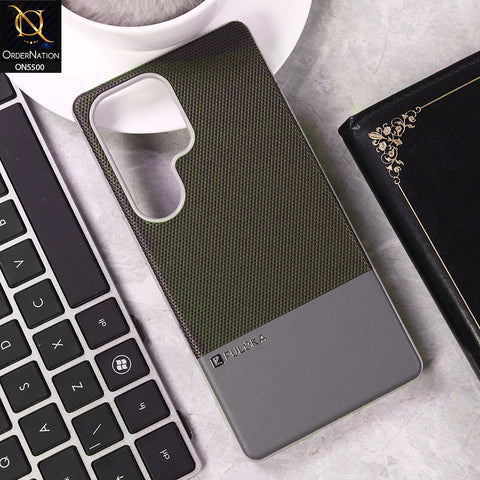 Samsung Galaxy S24 Ultra Cover - Gray - New Premium  Leather Textured  Soft Borderd Case