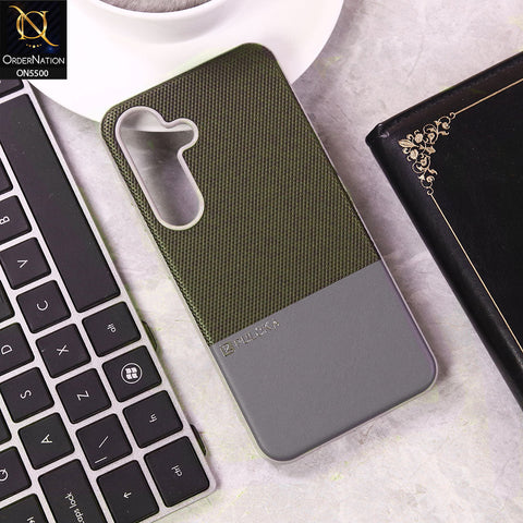 Samsung Galaxy S24 5G  Cover - Gray - New Premium  Leather Textured  Soft Borderd Case