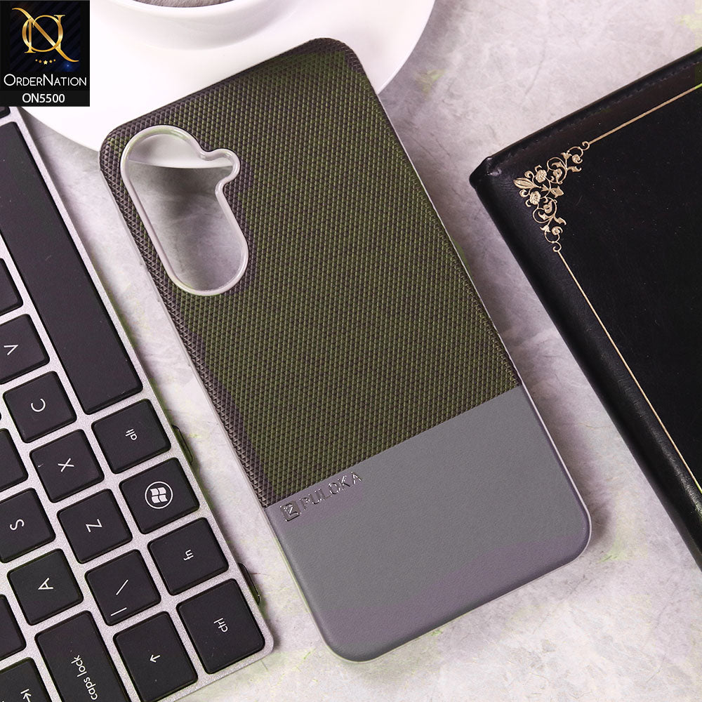 Samsung Galaxy A36  Cover - Gray - New Premium  Leather Textured  Soft Borderd Case