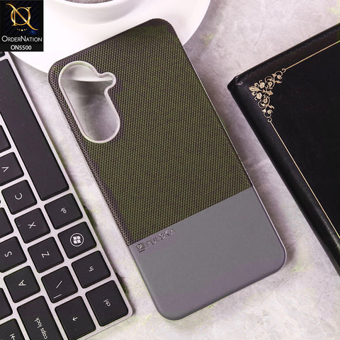Samsung Galaxy A36  Cover - Gray - New Premium  Leather Textured  Soft Borderd Case