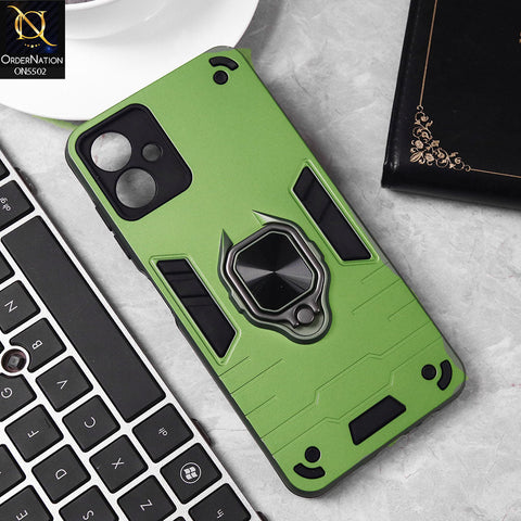 Samsung Galaxy A06 Cover - Lime Green - New Dual PC + TPU Hybrid Style Protective Soft Border Case With Kickstand Holder