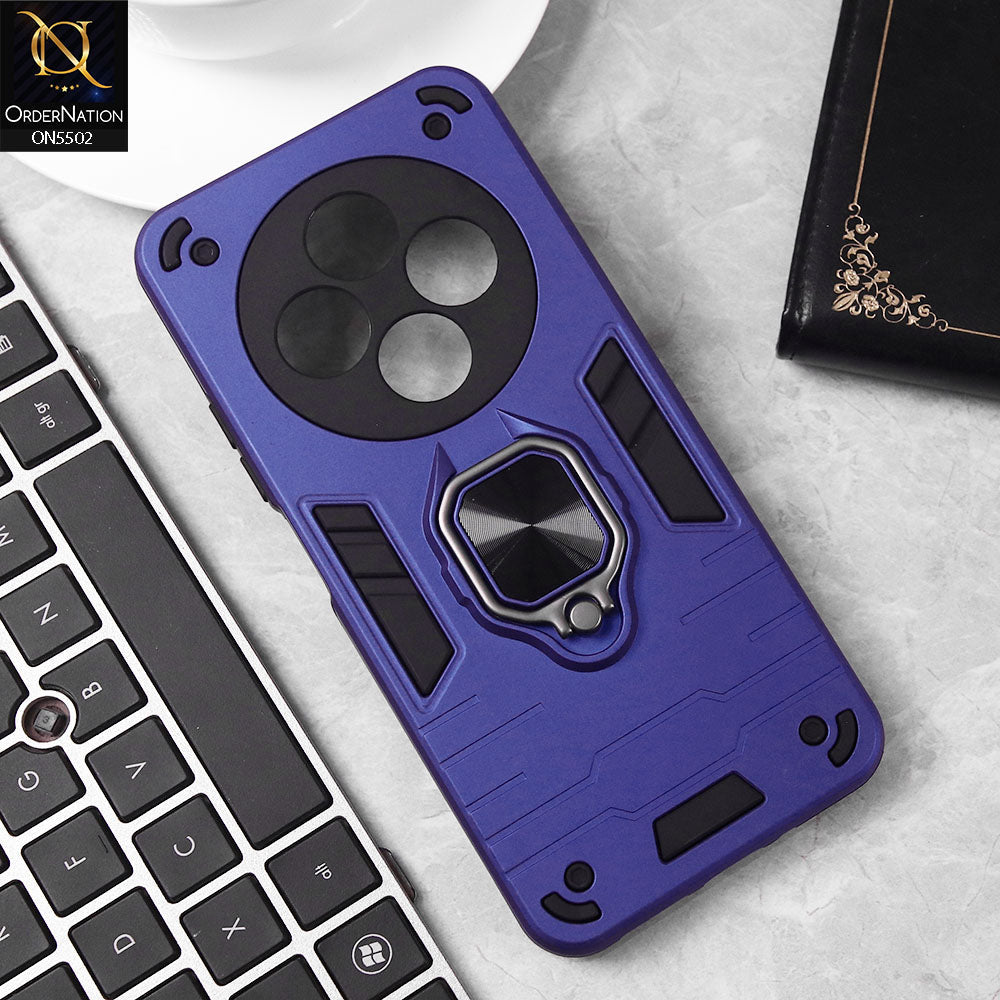 Xiaomi Redmi A4 Cover - Blue - New Dual PC + TPU Hybrid Style Protective Soft Border Case With Kickstand Holder
