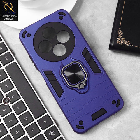 Xiaomi Redmi A4 Cover - Blue - New Dual PC + TPU Hybrid Style Protective Soft Border Case With Kickstand Holder