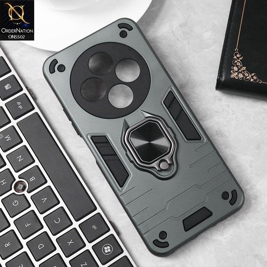Xiaomi Poco C75 Cover - Sea green - New Dual PC + TPU Hybrid Style Protective Soft Border Case With Kickstand Holder