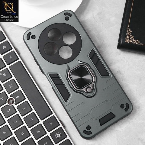 Xiaomi Poco C75 Cover - Sea green - New Dual PC + TPU Hybrid Style Protective Soft Border Case With Kickstand Holder