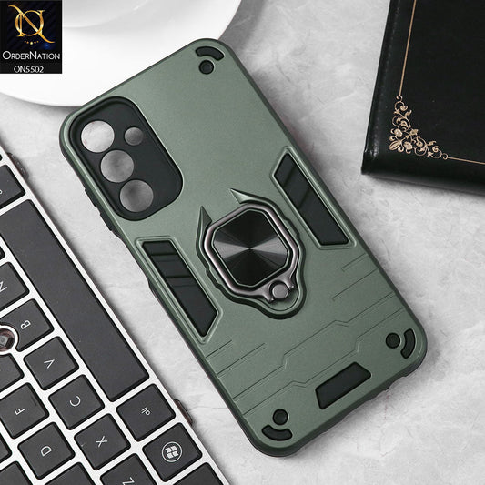 Samsung Galaxy A15 4G Cover - Sea green - New Dual PC + TPU Hybrid Style Protective Soft Border Case With Kickstand Holder