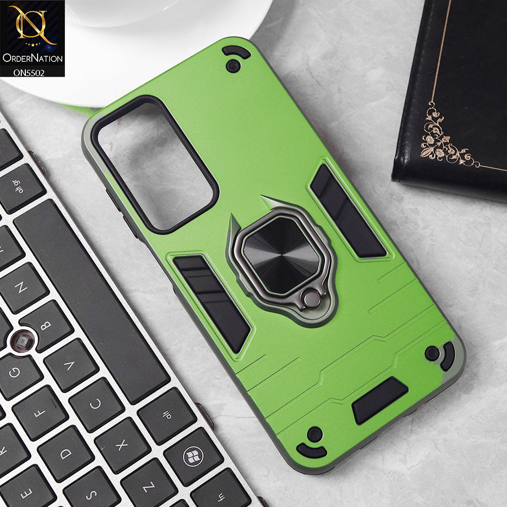 Samsung Galaxy A16 5G Cover - Lime Green - New Dual PC + TPU Hybrid Style Protective Soft Border Case With Kickstand Holder