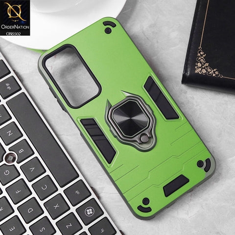 Samsung Galaxy A16 5G Cover - Lime Green - New Dual PC + TPU Hybrid Style Protective Soft Border Case With Kickstand Holder