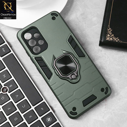Samsung Galaxy A32 Cover - Sea green - New Dual PC + TPU Hybrid Style Protective Soft Border Case With Kickstand Holder