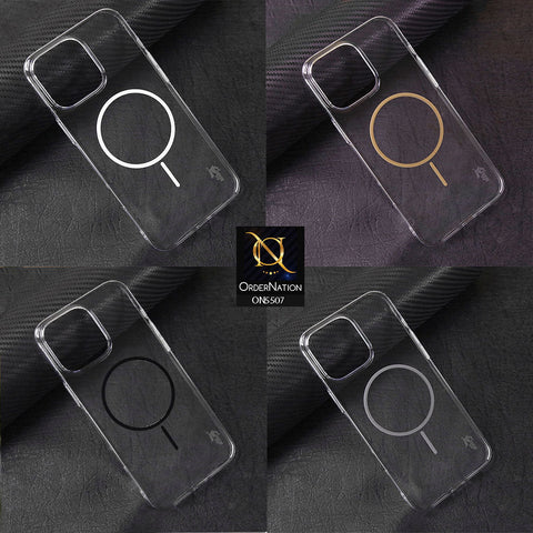 iPhone 16 Pro Max Cover - Gray - Blue Shark Premium MagSafe Soft Clear Case