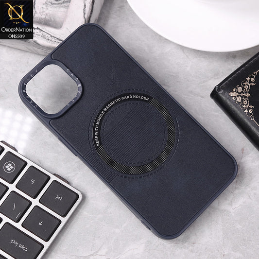 iPhone 13 Cover - Blue - New PU Leather Soft Silicone WIth Magnetic
