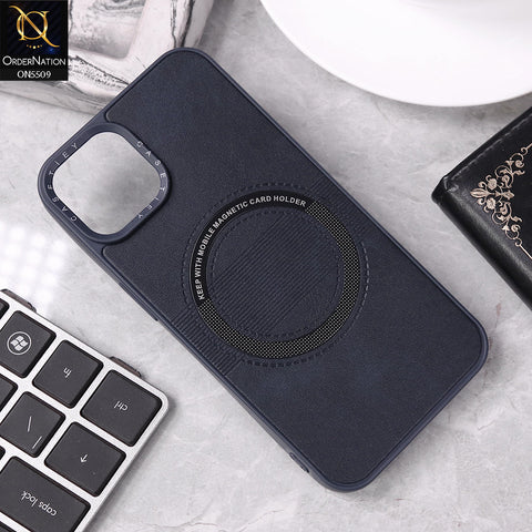 iPhone 13 Cover - Blue - New PU Leather Soft Silicone WIth Magnetic