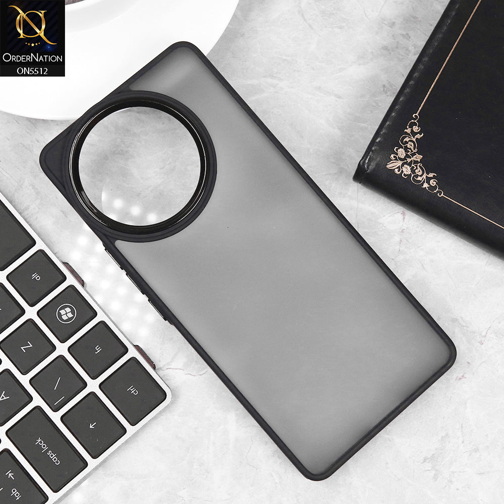Vivo V30e Cover - Black - Trendy Color Translucent Shiny Camera Ring Soft Borders Protective Case