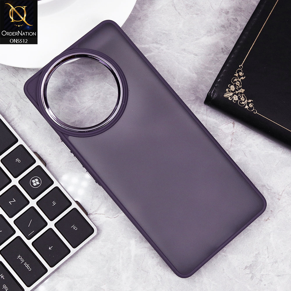Vivo V30e Cover - Purple - Trendy Color Translucent Shiny Camera Ring Soft Borders Protective Case