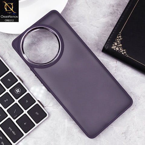 Vivo V30e Cover - Purple - Trendy Color Translucent Shiny Camera Ring Soft Borders Protective Case