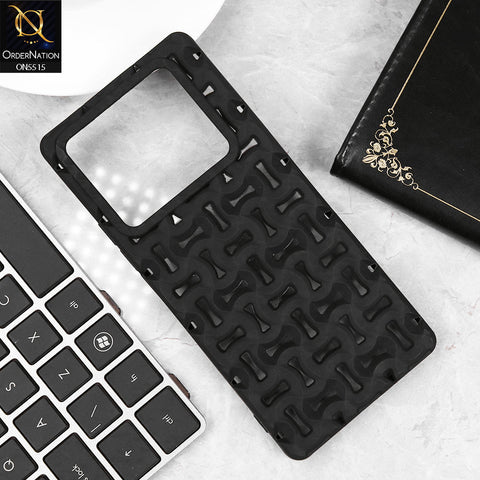 Infinix Note 40 Pro Cover - Black - New Breathable Hollow Heat Dissipation Soft Protective Case