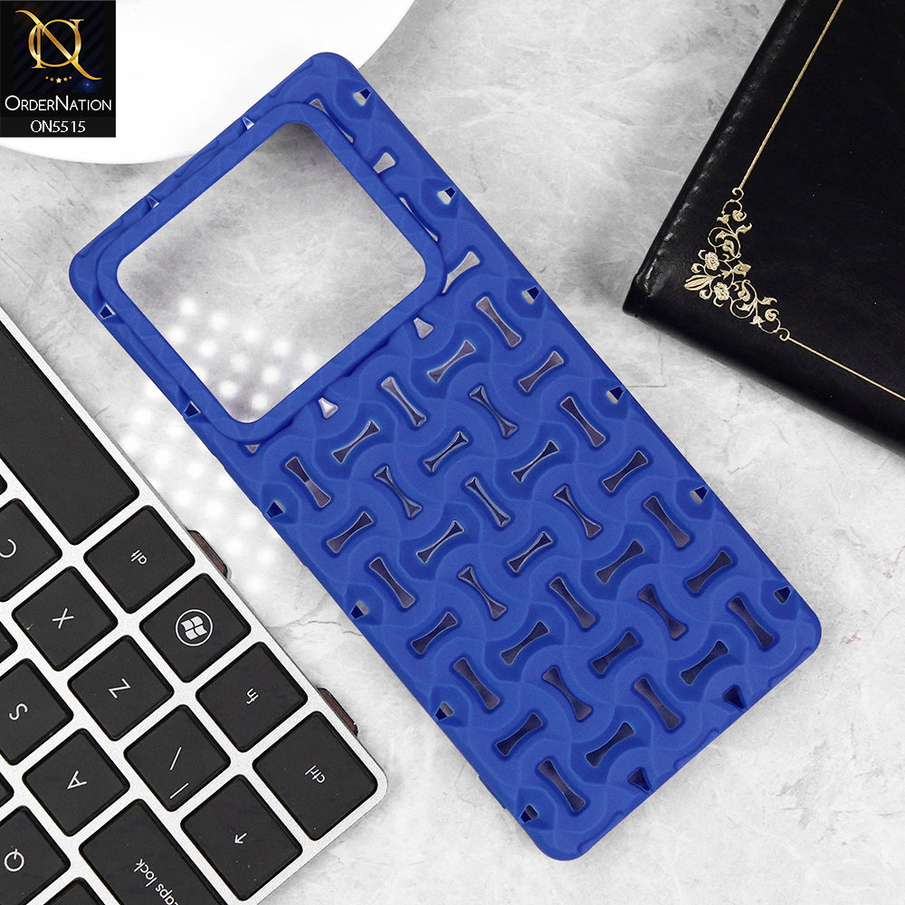 Infinix Note 40 Pro Plus Cover - Blue - New Breathable Hollow Heat Dissipation Soft Protective Case