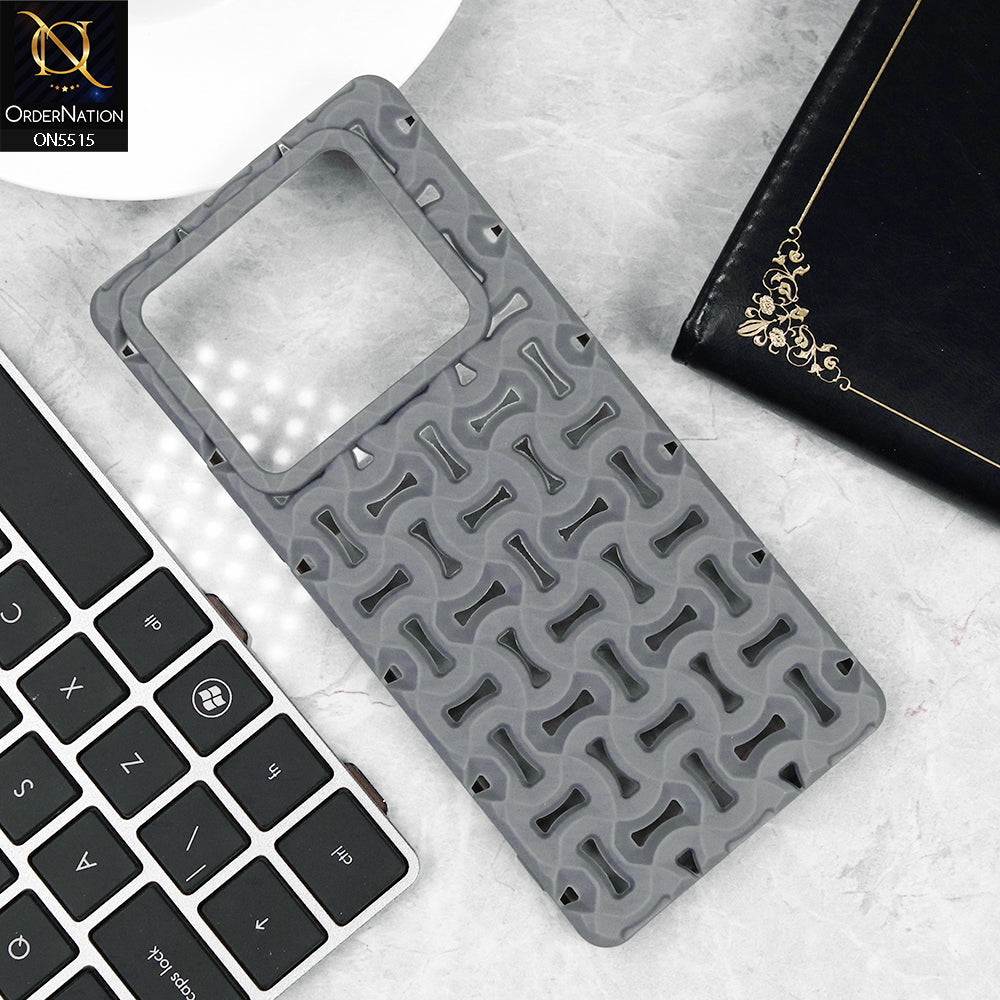 Infinix Note 40 Pro Plus Cover - Gray - New Breathable Hollow Heat Dissipation Soft Protective Case