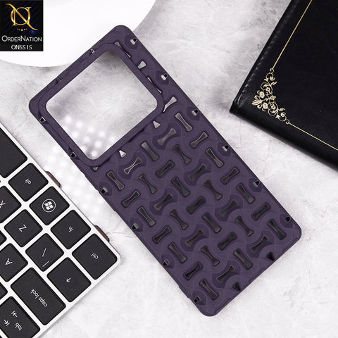 Infinix Note 40 Pro Cover - Purple - New Breathable Hollow Heat Dissipation Soft Protective Case