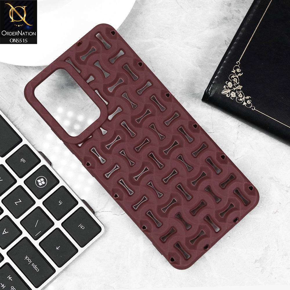 Samsung Galaxy A32 Cover - Maroon - New Breathable Hollow Heat Dissipation Soft Protective Case